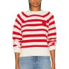 Women Moncler Sweaters & Knits | Long Sleeve Sweater Red Stripe