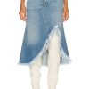 Women Chloe Skirts | Distressed Midi Skirt Foggy Blue