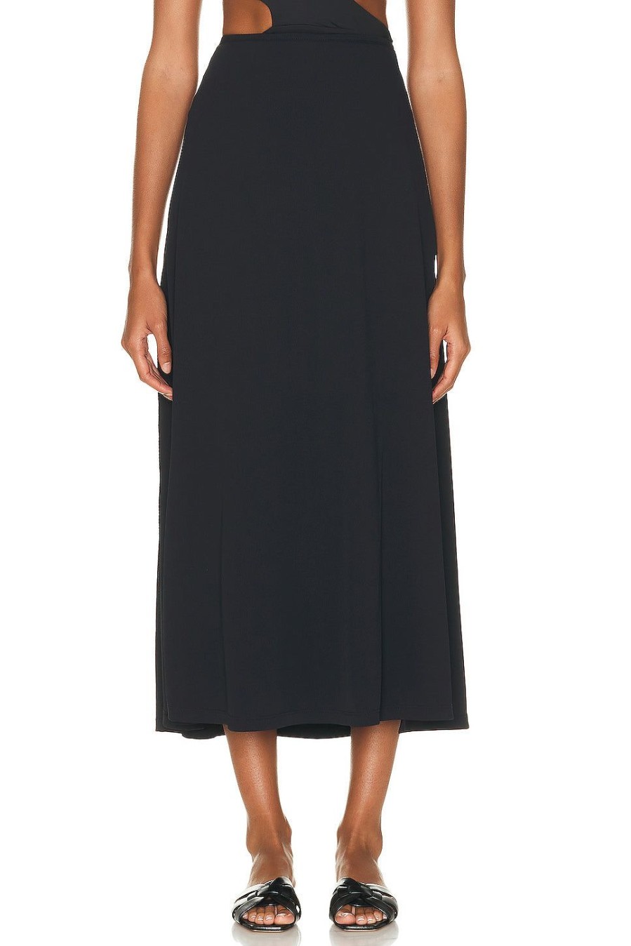 Women Johanna Ortiz Skirts | Kikoi Midi Skirt Black