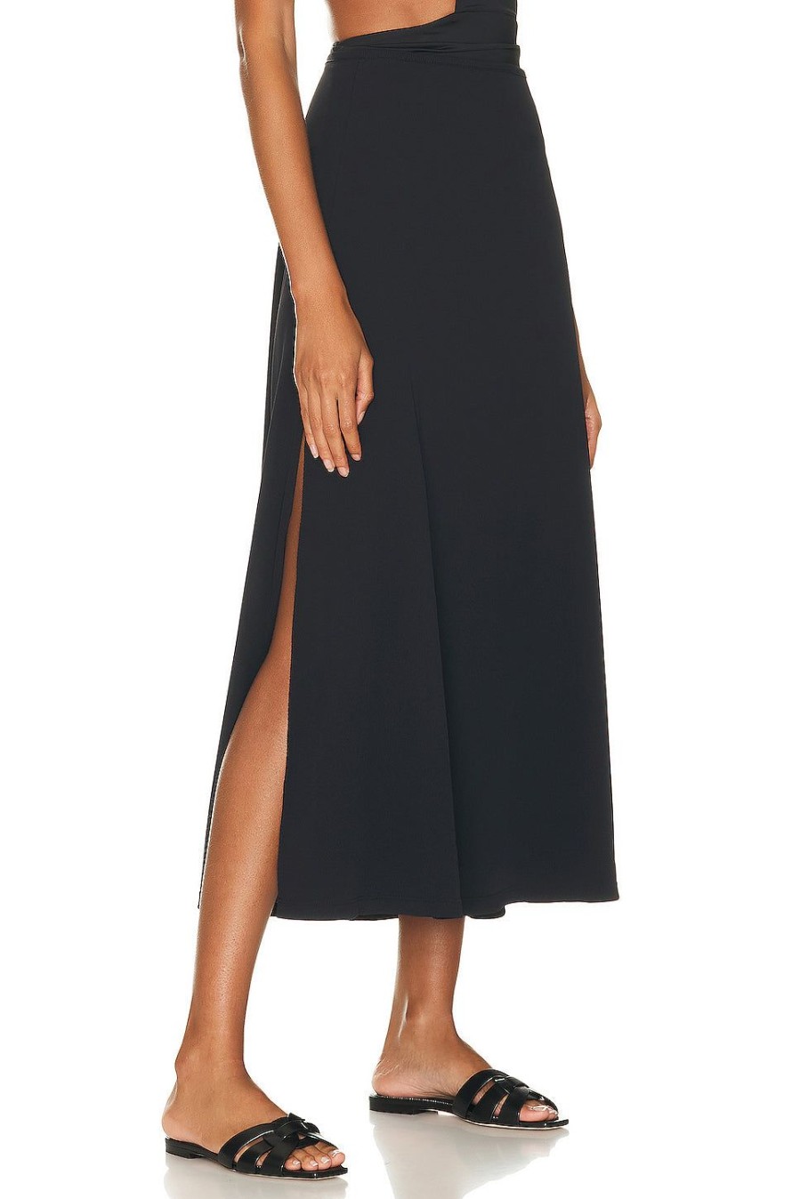 Women Johanna Ortiz Skirts | Kikoi Midi Skirt Black