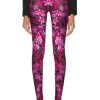 Women VERSACE Pants | Orchid Legging Black & Tropical Pink