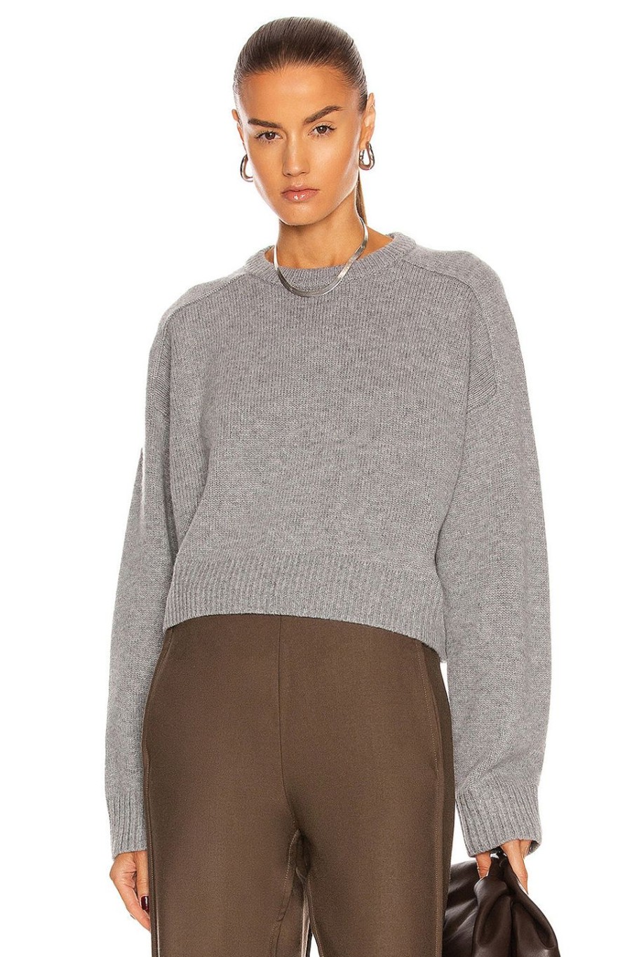 Women Loulou Studio Sweaters & Knits | Bruzzi Sweater Grey Melange