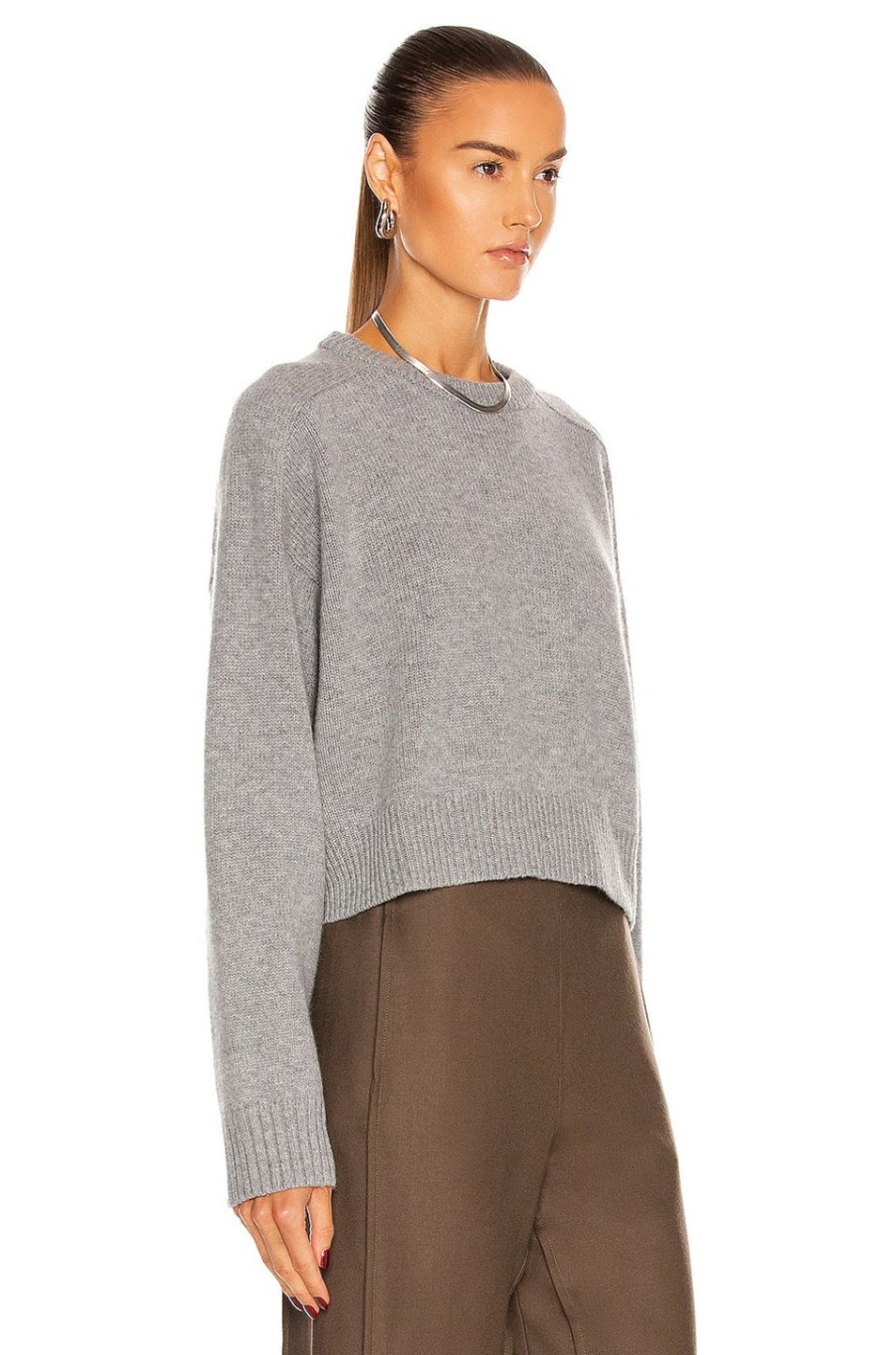 Women Loulou Studio Sweaters & Knits | Bruzzi Sweater Grey Melange