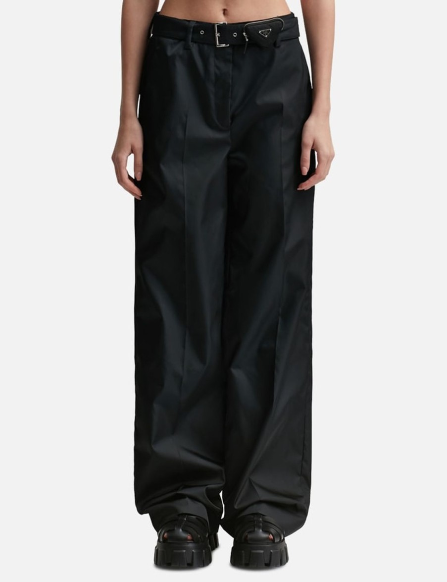 Women Prada Pants | Re-Nylon Pants Black