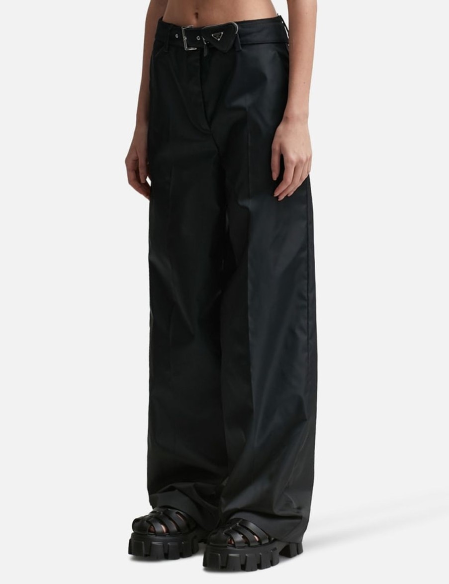 Women Prada Pants | Re-Nylon Pants Black