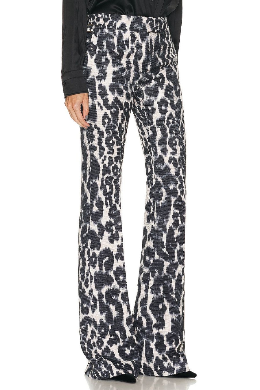 Women TOM FORD Pants | Leopard Printed Flare Pant Chalk & Black