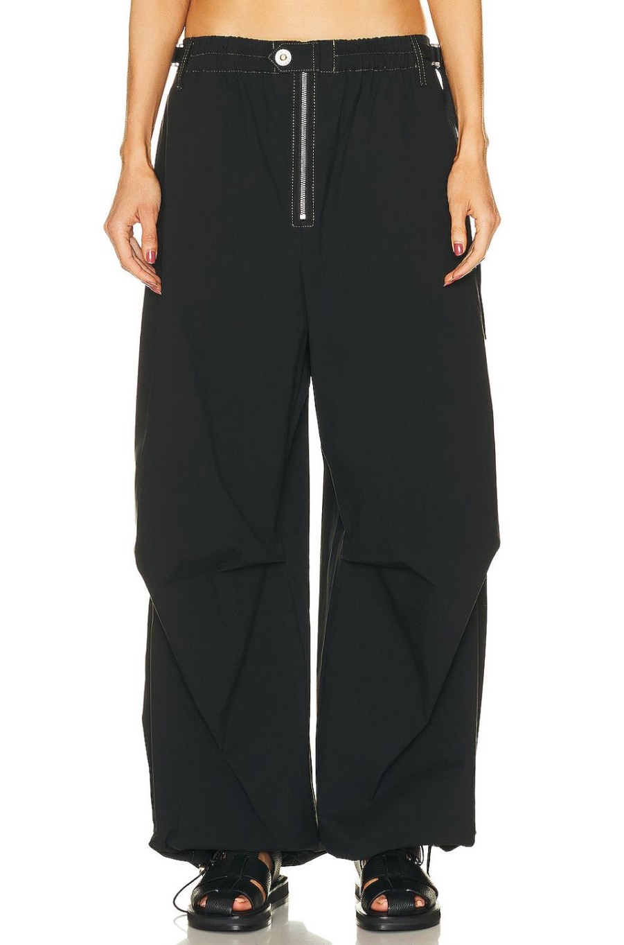 Women Dion Lee Pants | Oversized Flight Pant Black