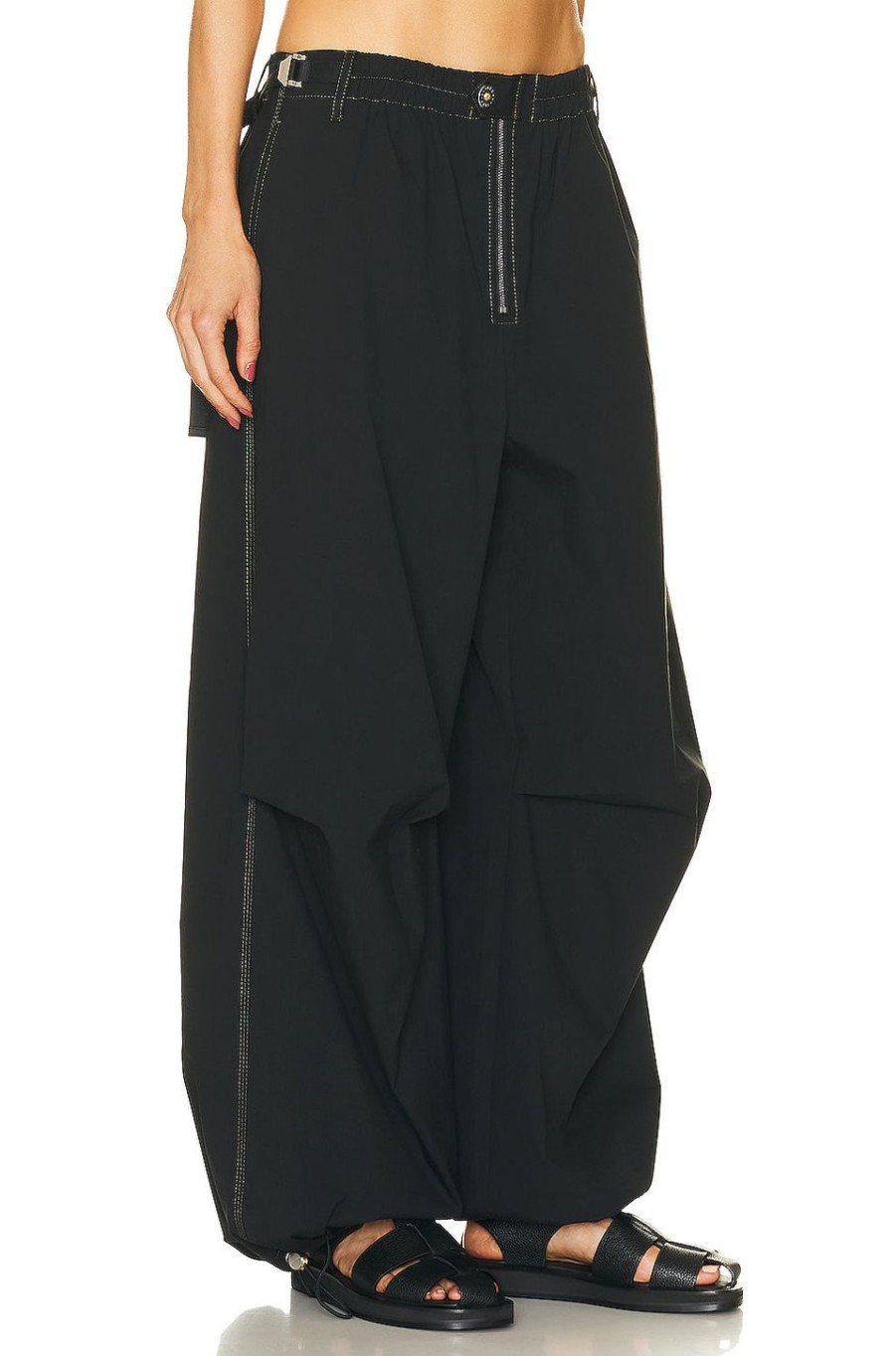 Women Dion Lee Pants | Oversized Flight Pant Black