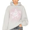 Women Jean Paul Gaultier Sweaters & Knits | Printed Safe Sex Tattoo Oversize Hoodie Grey