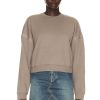 Women Saint Laurent Sweaters & Knits | Round Neck Sweatshirt Mastic