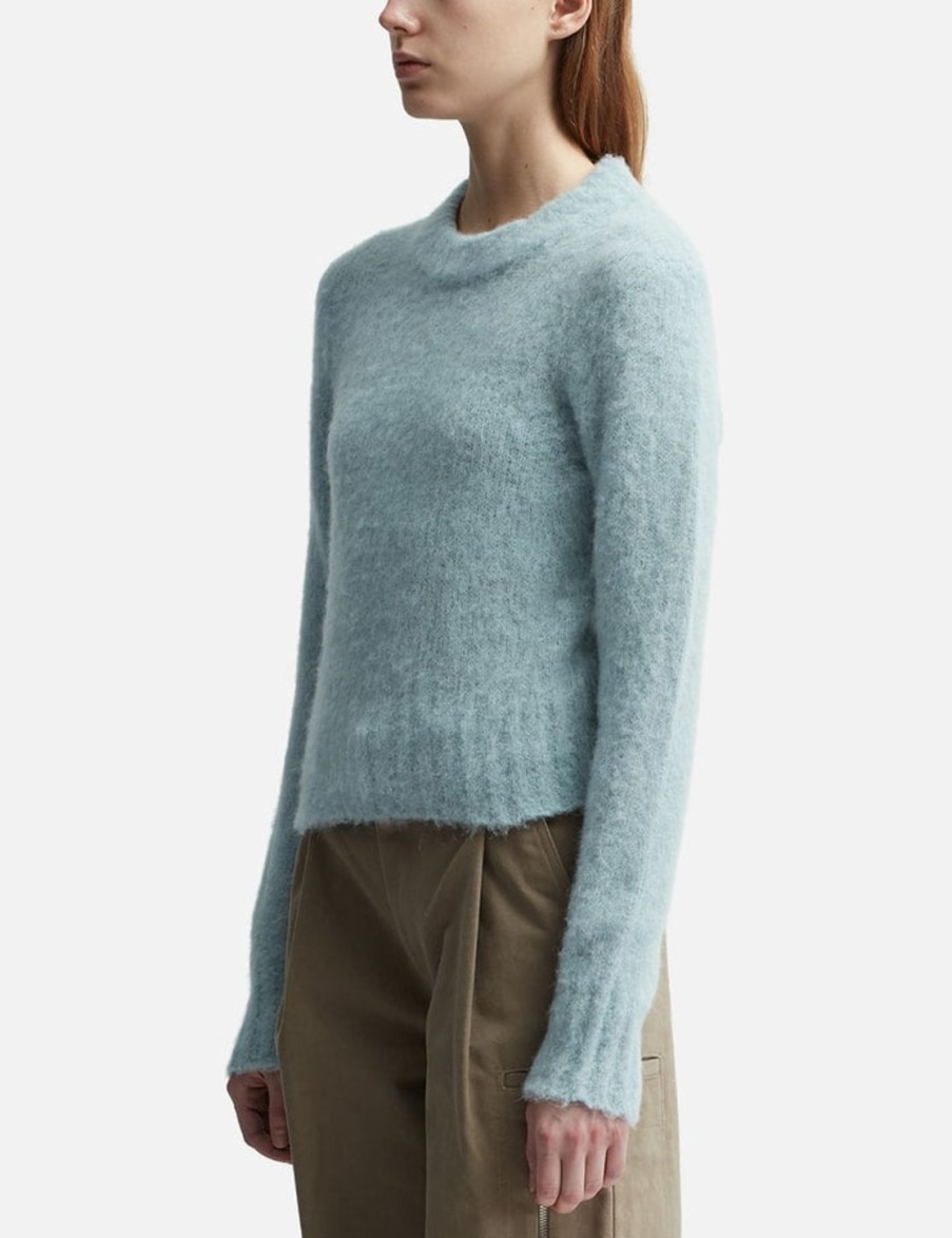 Women Ami Sweaters & Knits | Brushed Alpaca Sweater Blue