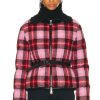 Women Moncler Activewear | Zambeze Jacket Pink Plaid