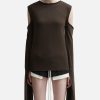 Women Rick Owens Sweaters & Knits | Cape Sleeve Knit Brown