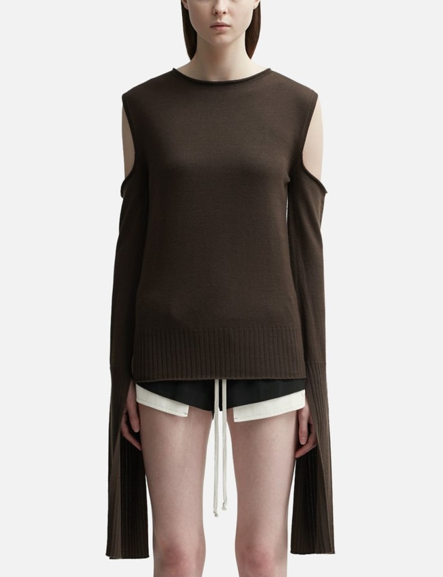 Women Rick Owens Sweaters & Knits | Cape Sleeve Knit Brown