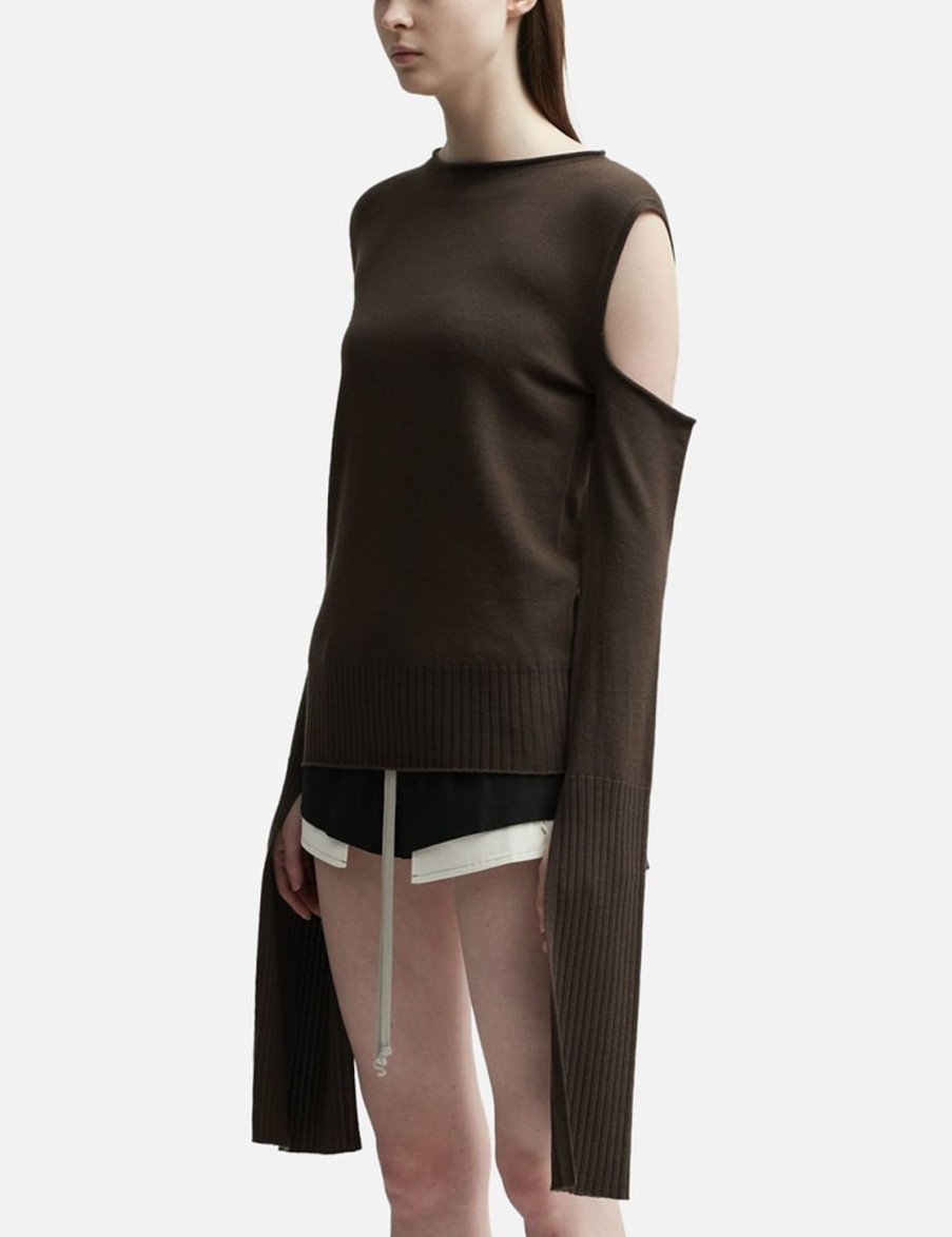 Women Rick Owens Sweaters & Knits | Cape Sleeve Knit Brown