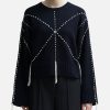 Women Kenzo Sweaters & Knits | Kenzo Sashiko Stitch Jumper Blue