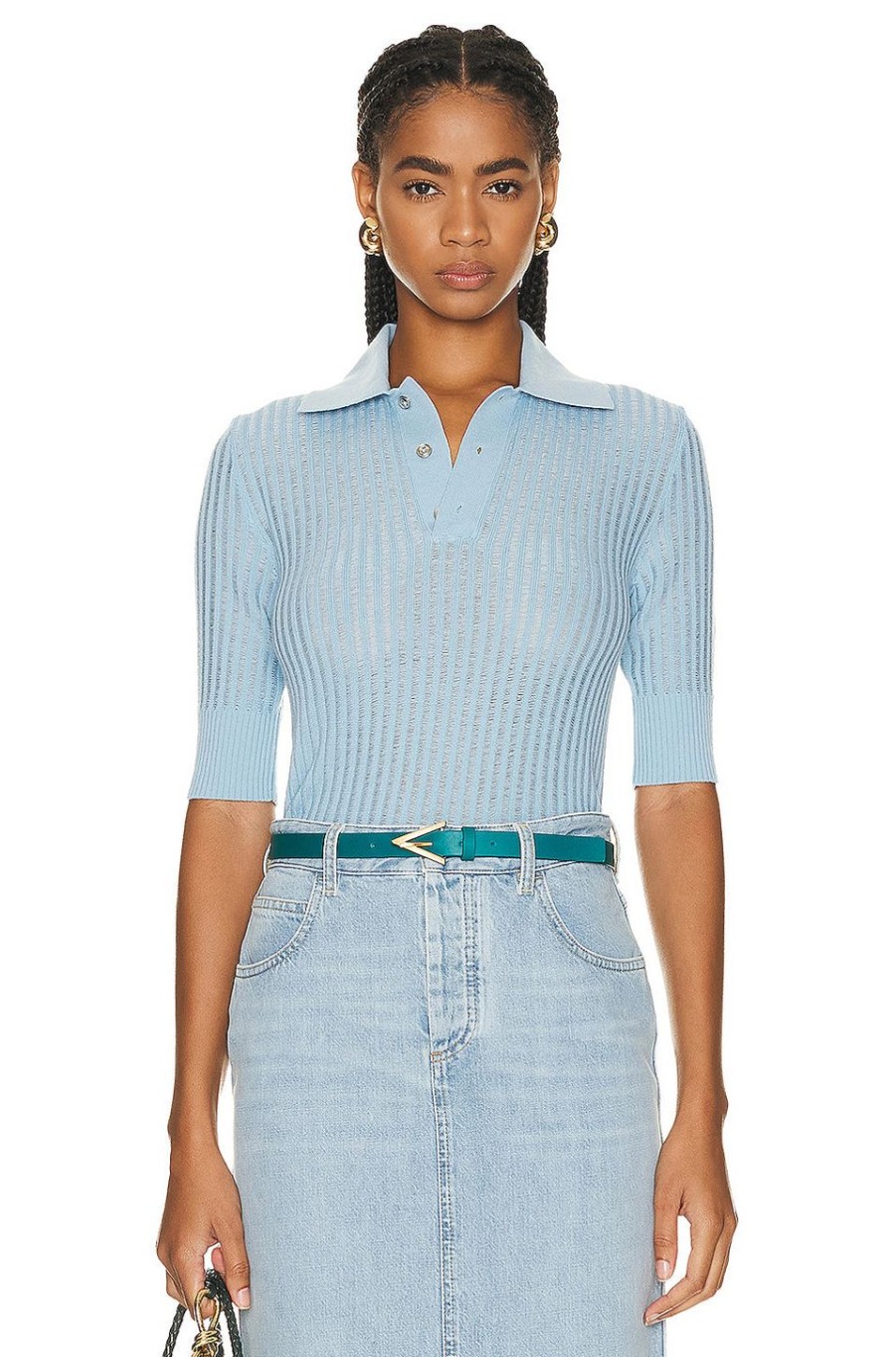 Women Bottega Veneta Sweaters & Knits | Ribbed Sweater Dusk