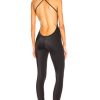 Women Norma Kamali Jumpsuits & Rompers | Low Back Fara Slio Catsuit Black