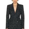 Women Alexander McQueen Jackets & Coats | Certified Broken Stripe Blazer Black & Ivory