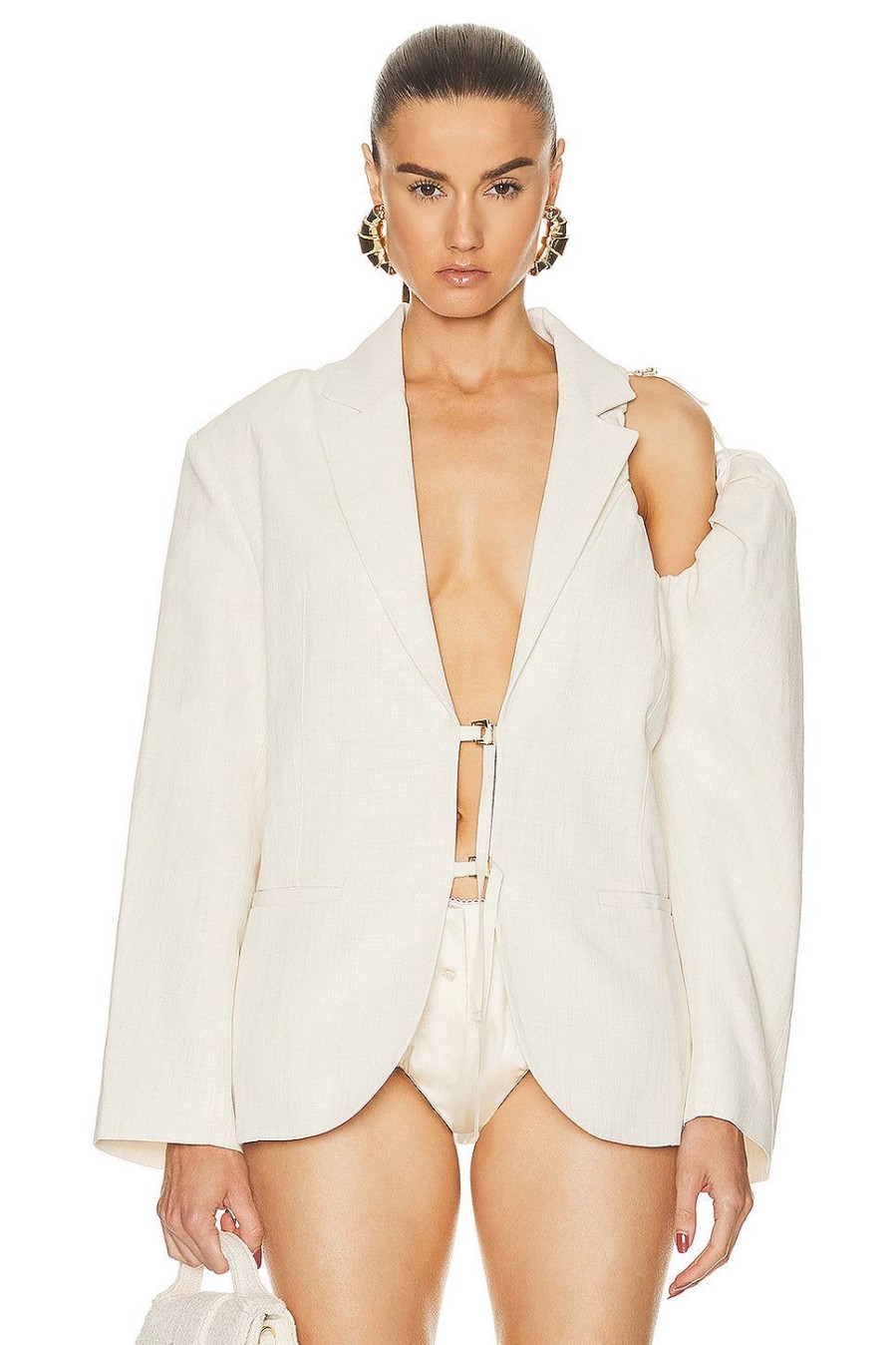 Women JACQUEMUS Jackets & Coats | La Veste Galliga Jacket Off White