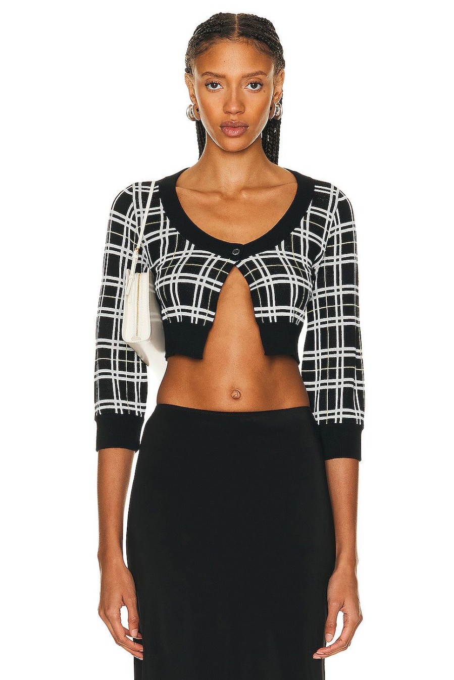 Women Marni Sweaters & Knits | Cropped Cardigan Black