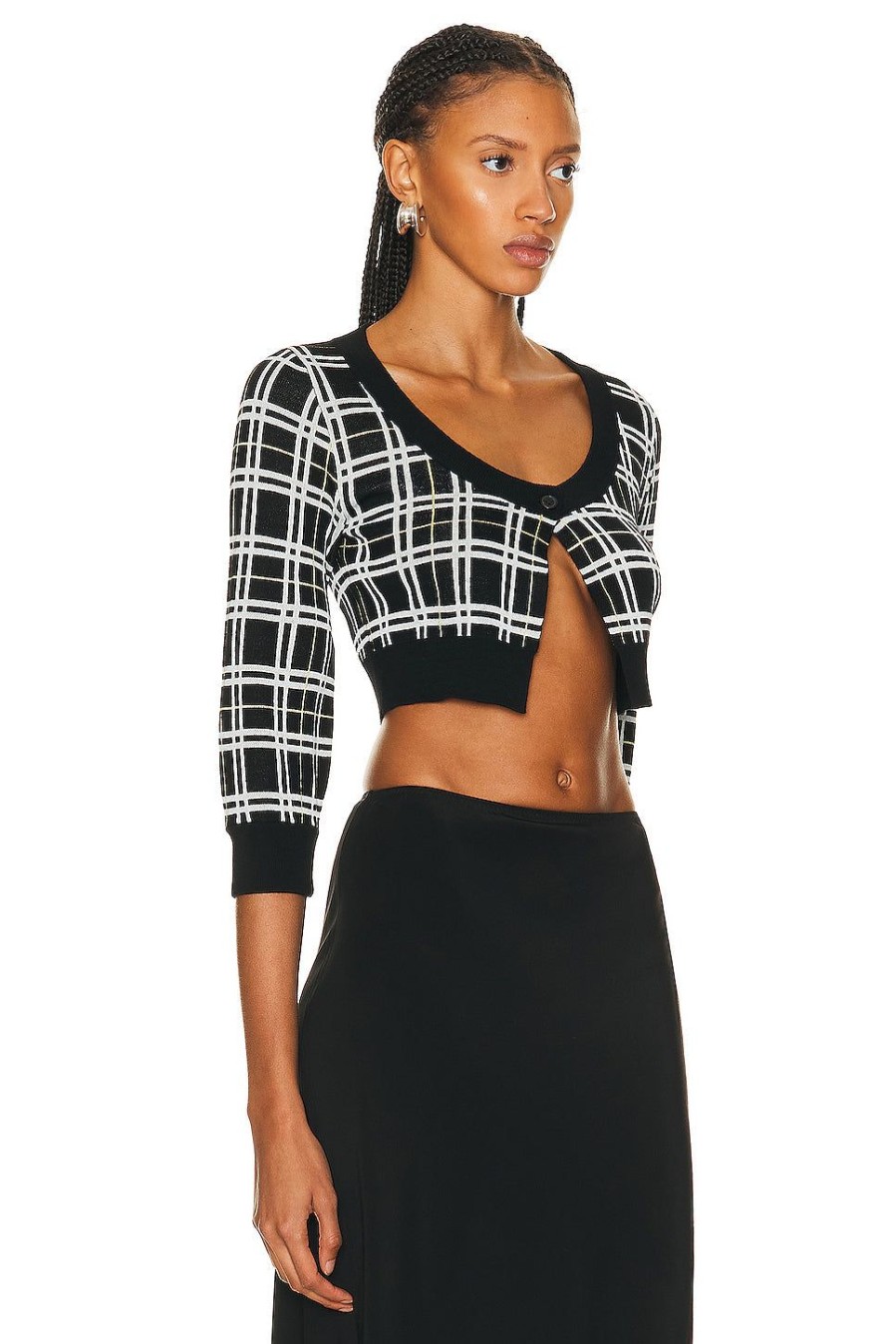 Women Marni Sweaters & Knits | Cropped Cardigan Black