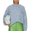 Women Acne Studios Sweaters & Knits | Crewneck Sweater Denim Blue