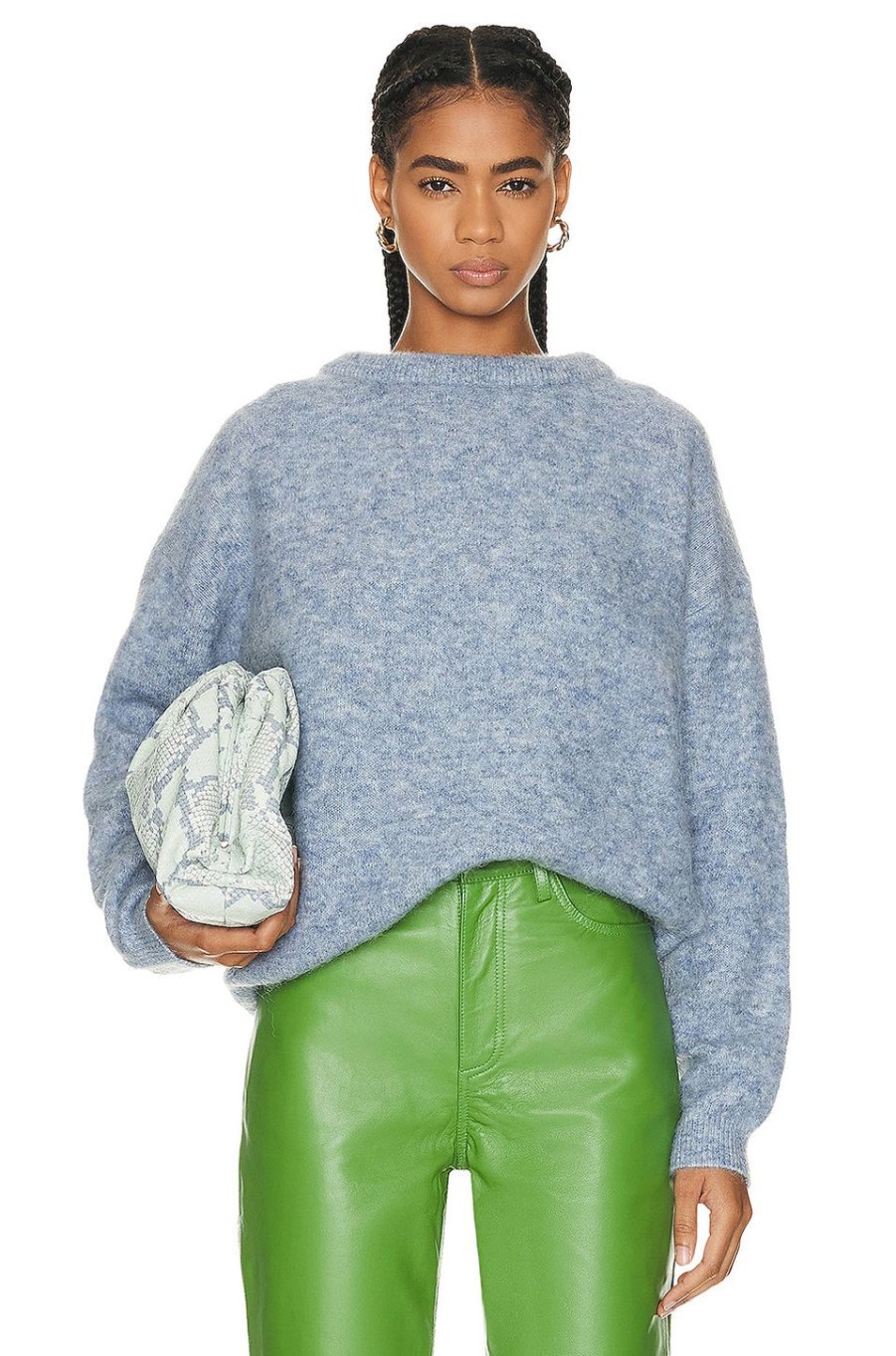 Women Acne Studios Sweaters & Knits | Crewneck Sweater Denim Blue