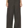 Women REMAIN Pants | Pinstripe Wide Pants Mulch