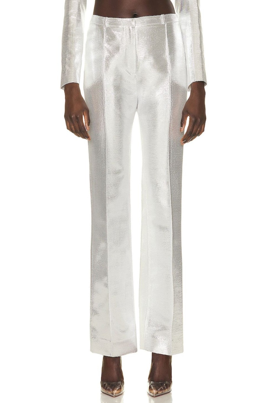 Women RABANNE Pants | Straight Leg Pant Silver