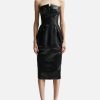 Women Maison Margiela Dresses | Cintzed Satin Dress Black