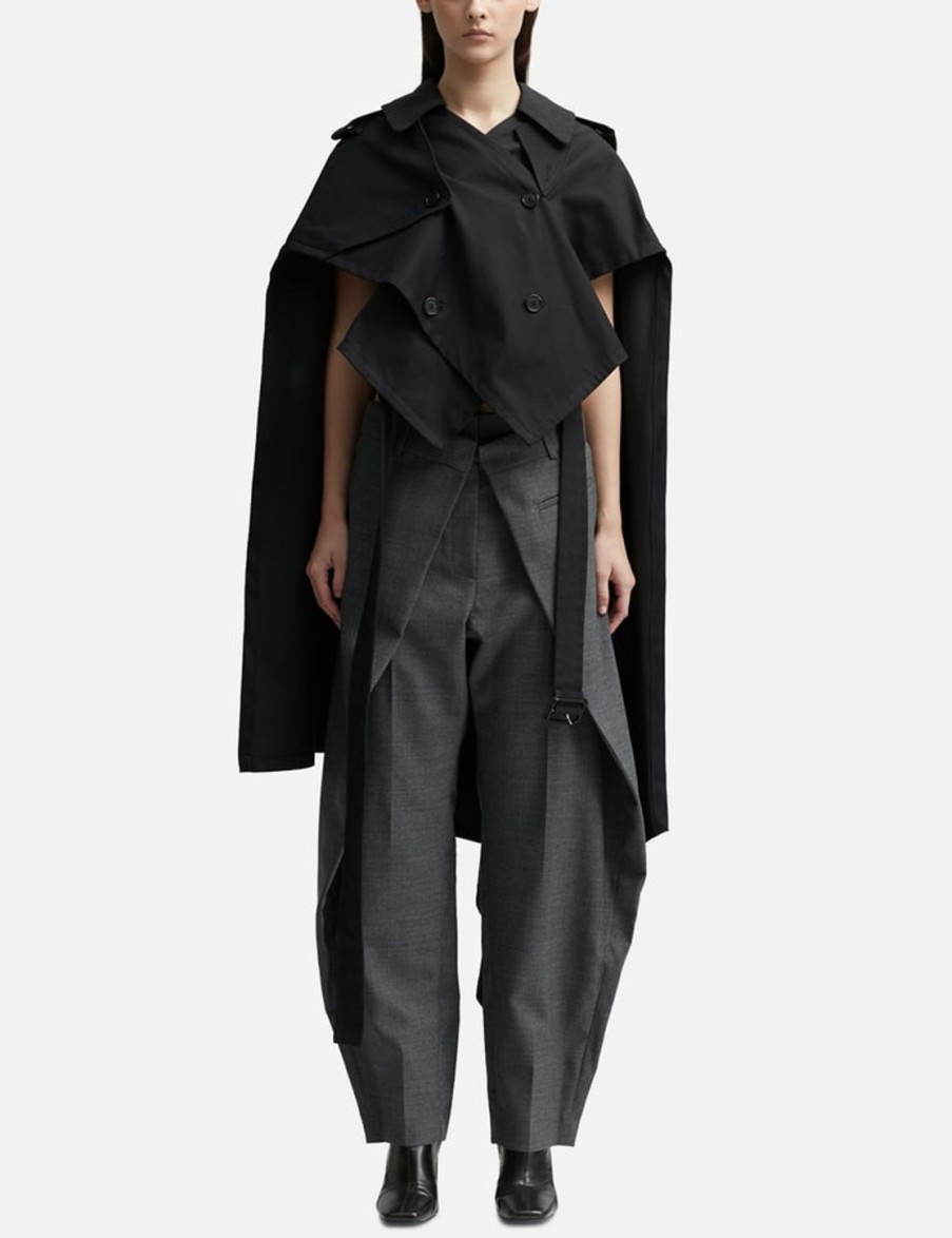 Women JW Anderson Jackets & Coats | Trench Cape Black