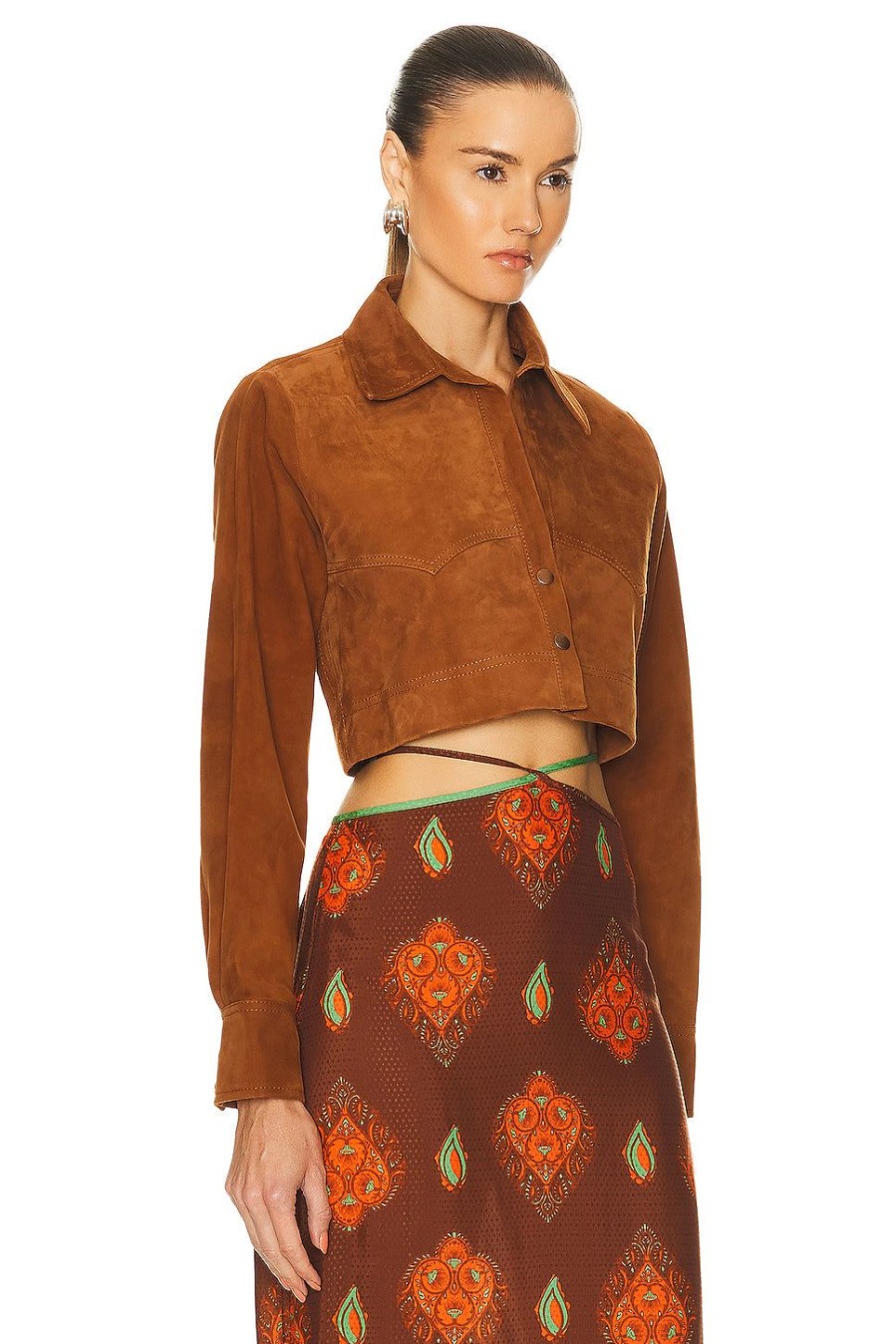 Women Johanna Ortiz Jackets & Coats | Amazonic Andes Shirt Camel