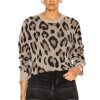 Women R13 Sweaters & Knits | Cashmere Crewneck Sweater Leopard