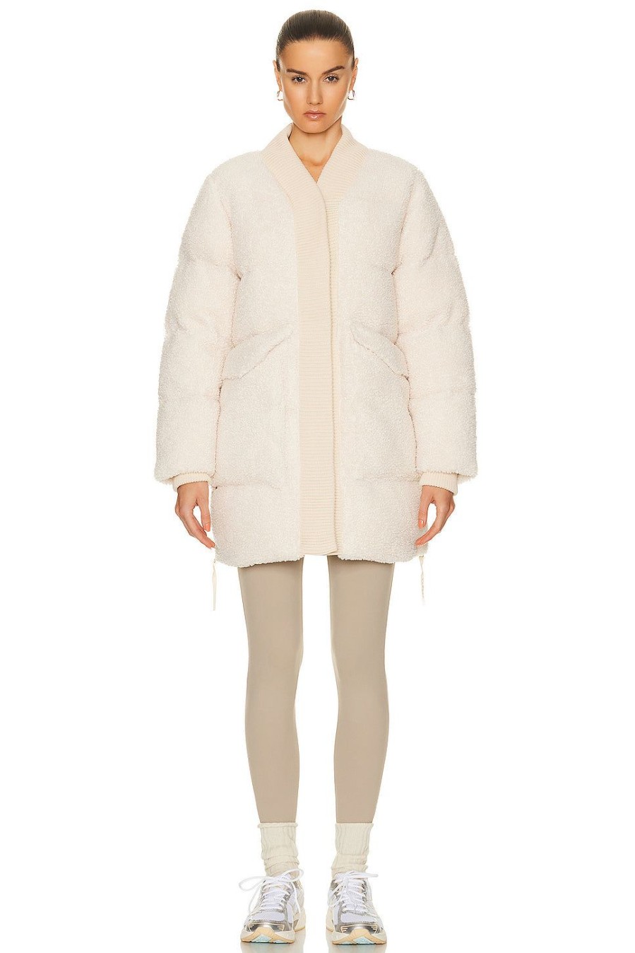 Women Varley Jackets & Coats | Wynn Sherpa Puffer Coat Sandshell