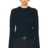 Women Enza Costa Sweaters & Knits | Pure Cashmere Crew Sweater Navy