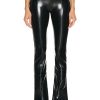 Women Norma Kamali Pants | Faux Leather Spat Legging Black