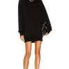 Women WARDROBE.NYC Dresses | Shoulder Pad Track Mini Dress Black