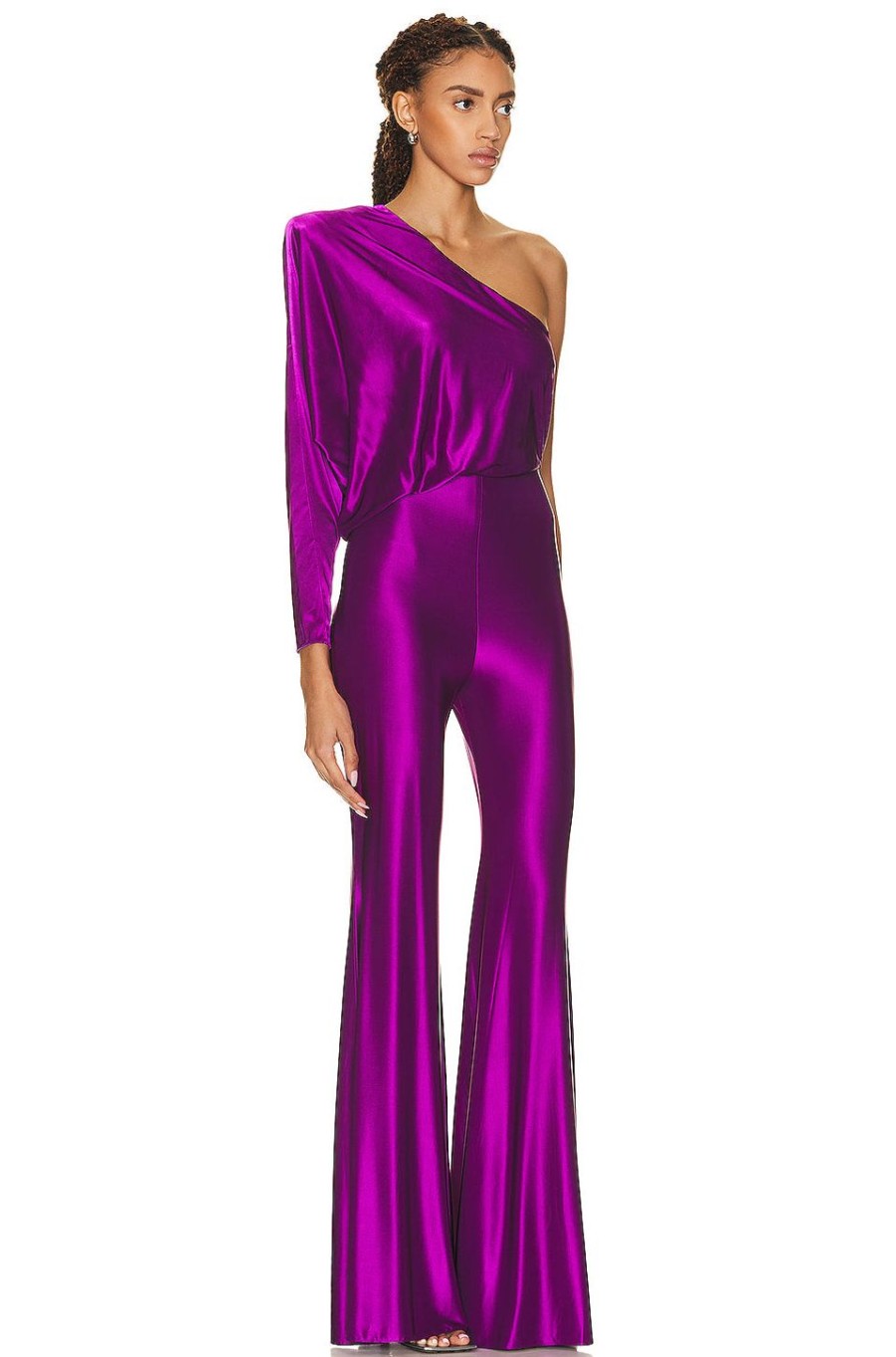 Women Alexandre Vauthier Jumpsuits & Rompers | One Shoulder Jumpsuit Cyclamen