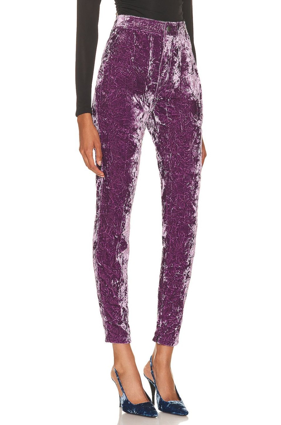 Women Saint Laurent Pants | Velour Pants Lilas