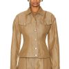 Women Stella McCartney Jackets & Coats | Waisted Buttoned Jacket Olive