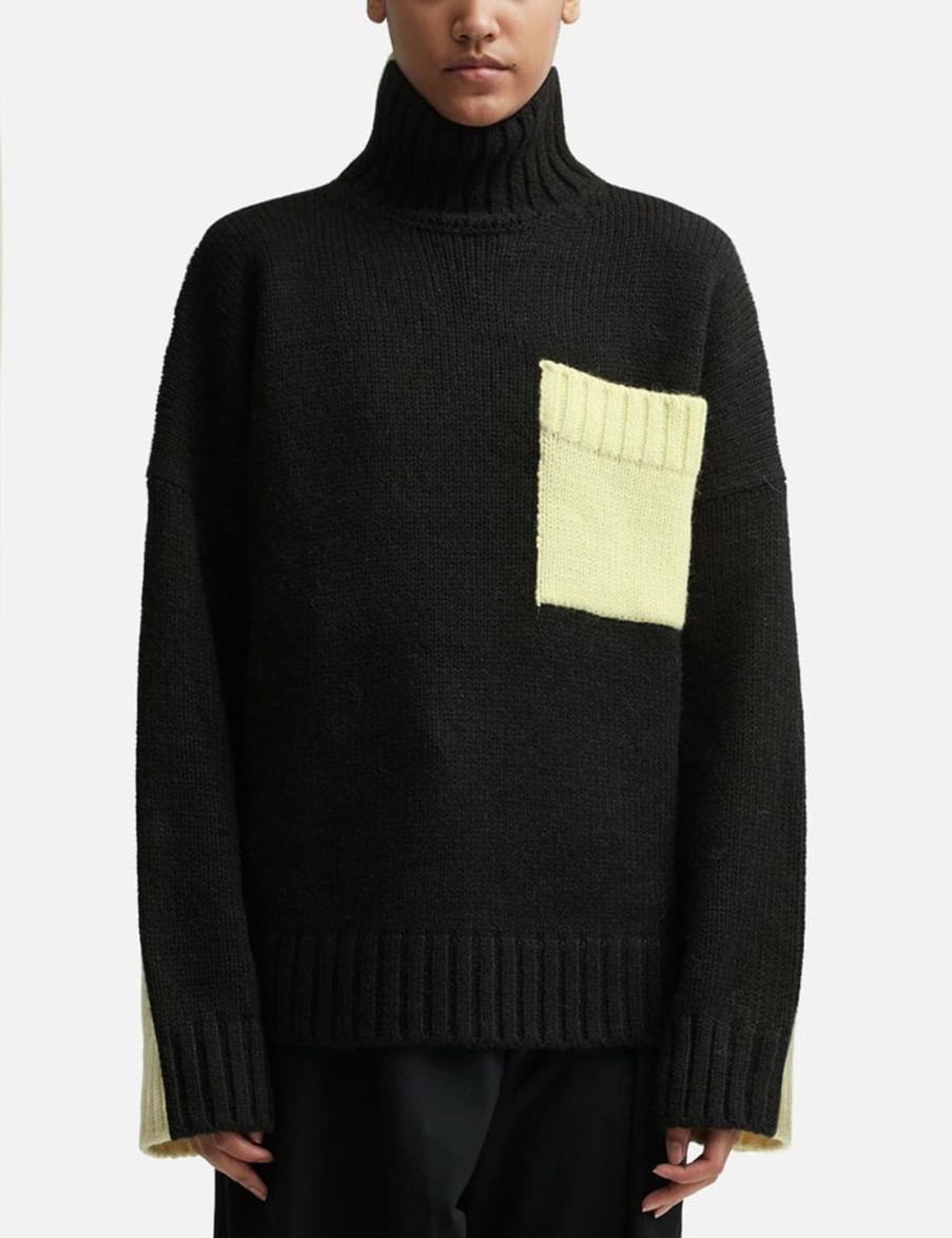 Women JW Anderson Sweaters & Knits | Contrast Patch Pocket Jumper Multicolor