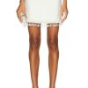 Women PatBO Skirts | Beaded Mini Skirt White