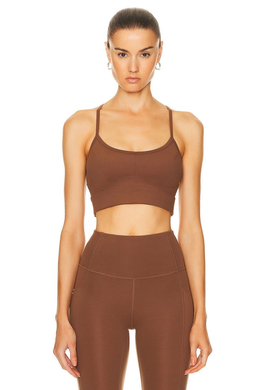 Women Varley Activewear | Lets Move Irena Bra Cocoa Brown