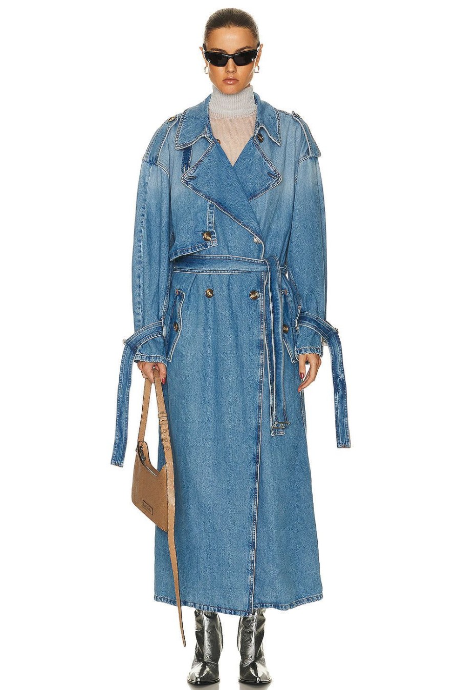 Women Acne Studios Jackets & Coats | Denim Coat Light Blue