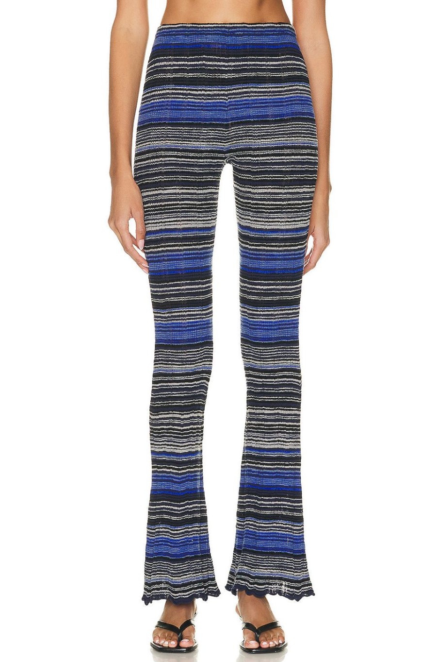 Women Acne Studios Pants | Striped Trouser Dark Blue & Multi