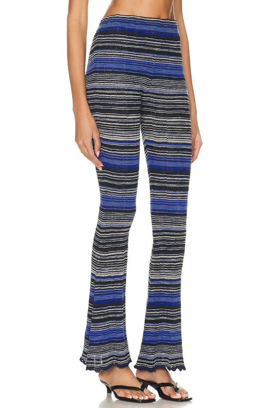 Women Acne Studios Pants | Striped Trouser Dark Blue & Multi