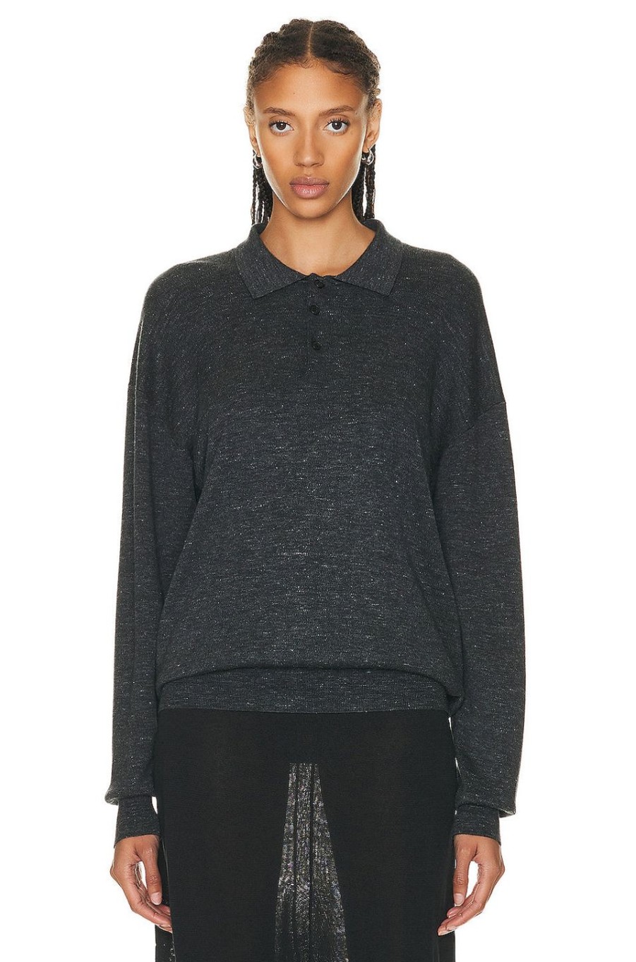 Women The Row Sweaters & Knits | Deja Top Graphite Melange