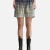 Women Maison Margiela Shorts | Gradient Check Shorts Purple