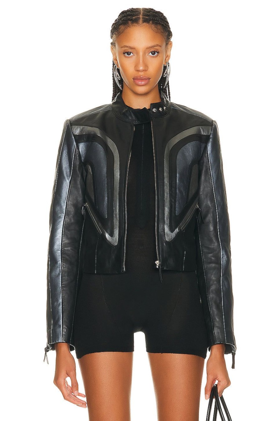 Women Miaou Jackets & Coats | Sophie Leather Jacket Black